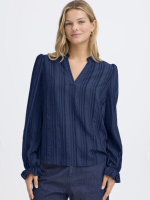 FRANSAVALMA BLUSE BLÅ