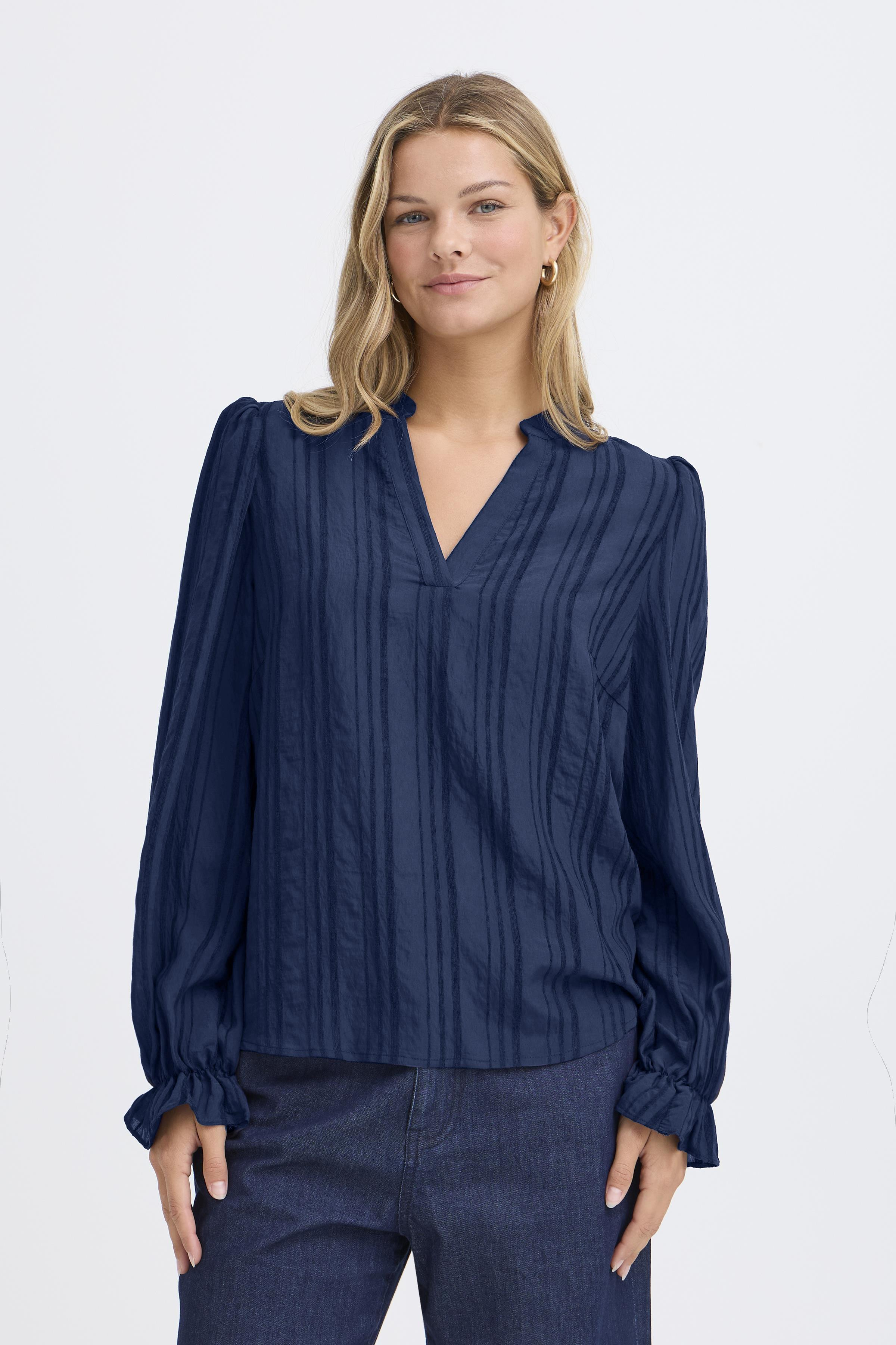 FRANSAVALMA BLUSE BLÅ