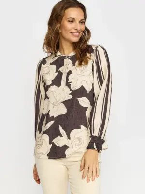 2-BIZ MAVE SAND/BRUN Bluse