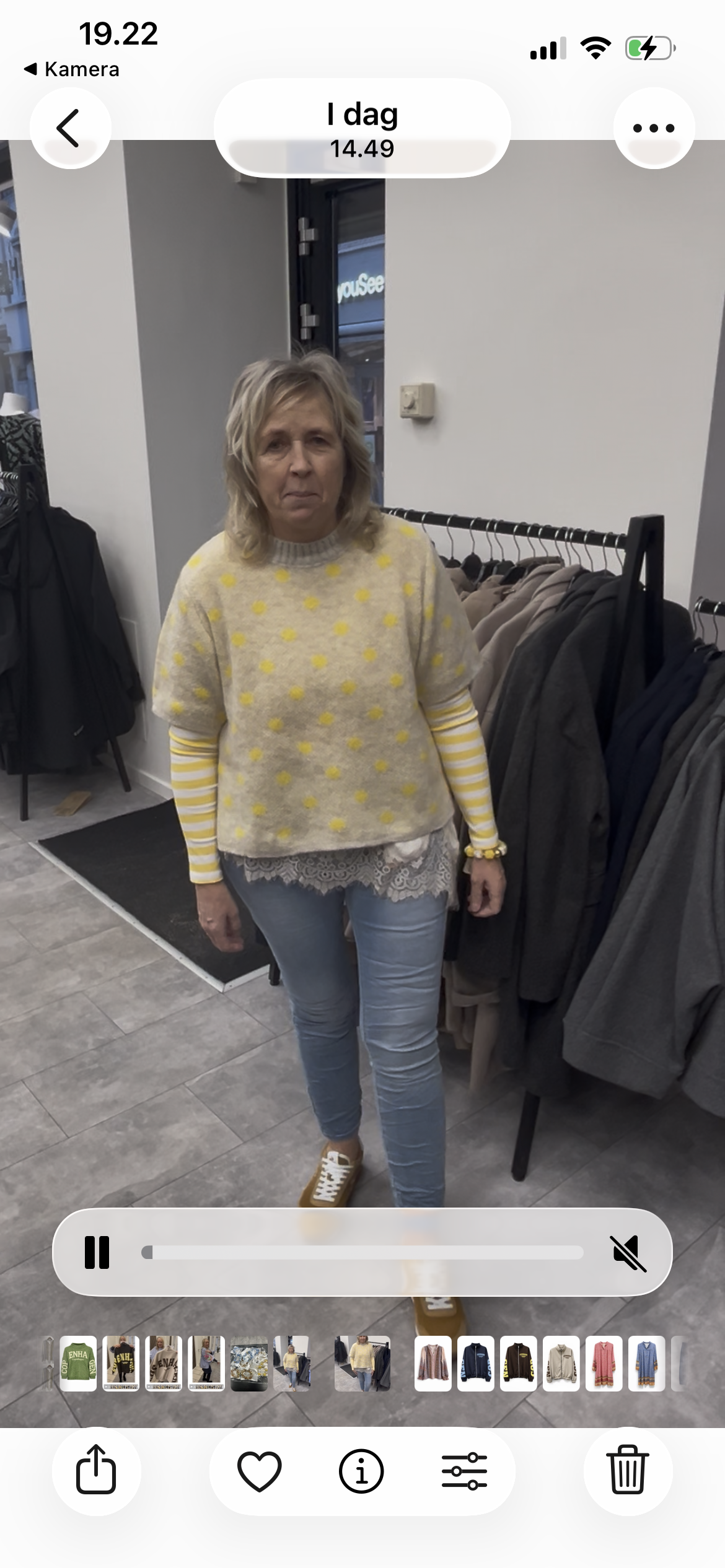 THREE M 2602 GUL Strik - Billede 2