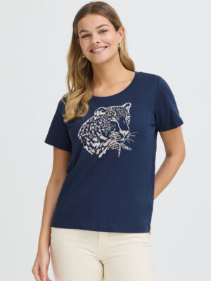 FRANSA FREVANI TEE 1 NAVY T-shirt