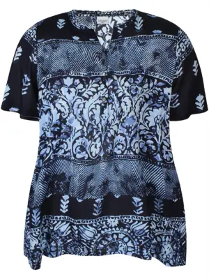 ZHENZI EMBER BLUSE BLÅ