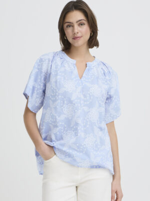 FRANSA HAVI SKJORTE LYSBLÅ/HVI Ingen farve