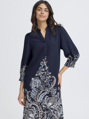 FRANSA FRADARA 2 NAVY Kjole