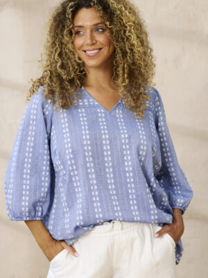 ZHENZI HALEY 1321 DENIM Bluse