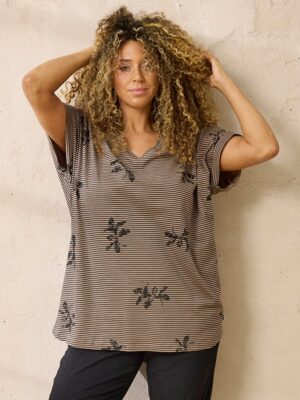 ZHENZI ALBERTA 1254 T SHIRT BRUN