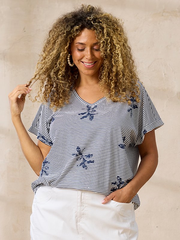 ZHENZI ALBERTA 1254 T SHIRT BLÅ