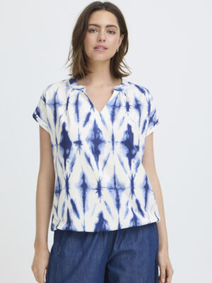 FRANSA FRSEEN TEE 6 NAVY/HVID