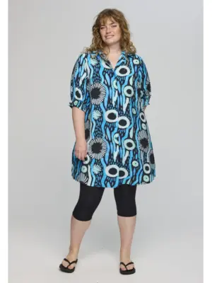 STUDIO SEMILIE SORT MED BLÅ Tunika