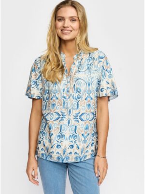 2-BIZ RUBY BLÅ MIX Bluse