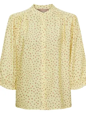 MARTA DU CHATEAU DESTINY GUL/BRUN PRIK BLUSE