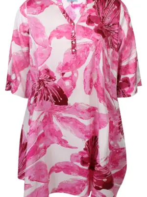 ZHENZI JALYN PINK OG LYS RØD Kjole