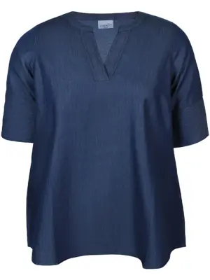 ZHENZI JAYLA DENIM BLÅ Bluse