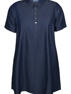 ZHENZI JAYLA DENIM BLÅ Tunika