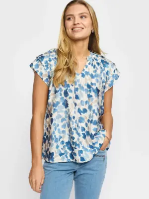 2-BIZ BLUSE BLÅ BLOMSTER