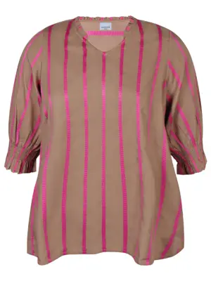ZHENZI JANIS 1383 BLUSE BRUN/PINK