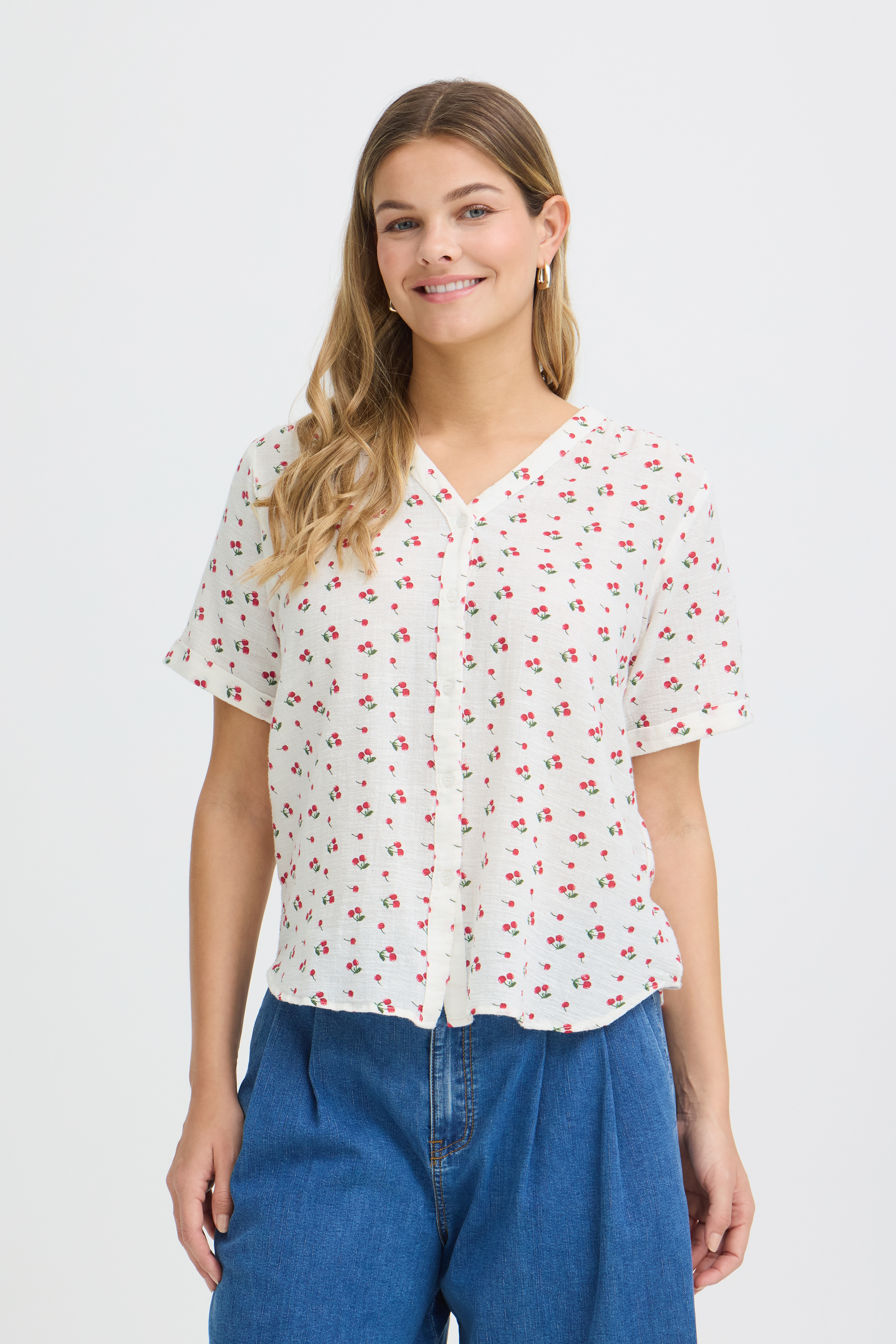 FRANSA FRBOBBI BLUSE KIRSEBÆR - Billede 3