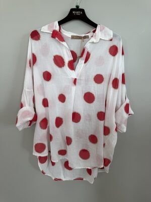MARTA DU CHATEAU RIVA RØD Bluse