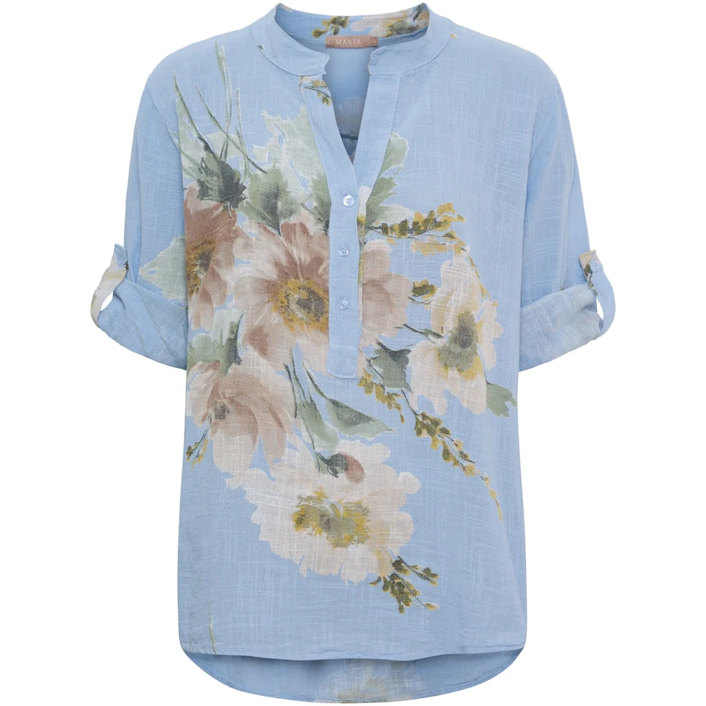 MARTA DU CHATEAU BLÅ NADIRA BLUSE