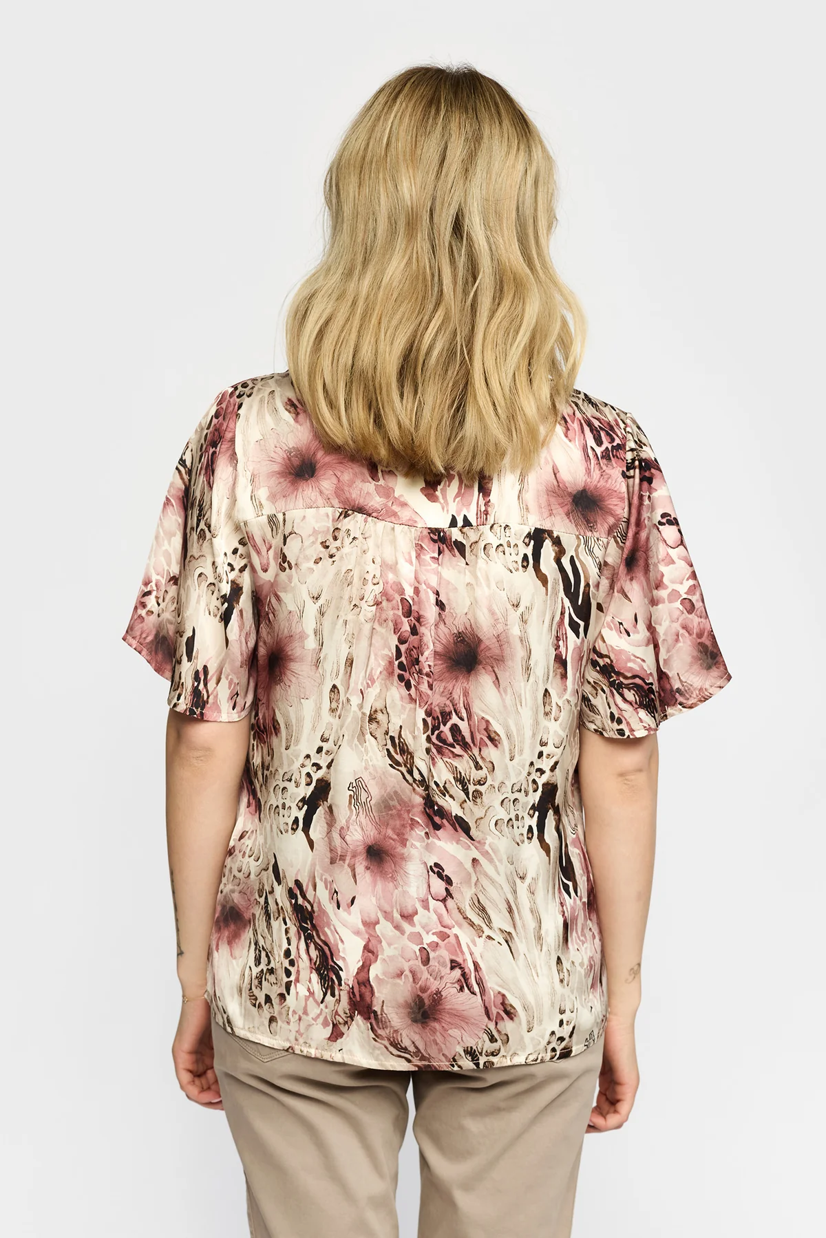 2-BIZ AMORA ROSA LEO BLUSE - Billede 3