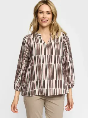 2-BIZ ESMARA ROSA STRIBET BLUSE