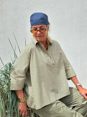 GASPAR PORTO STRIBET BLUSE