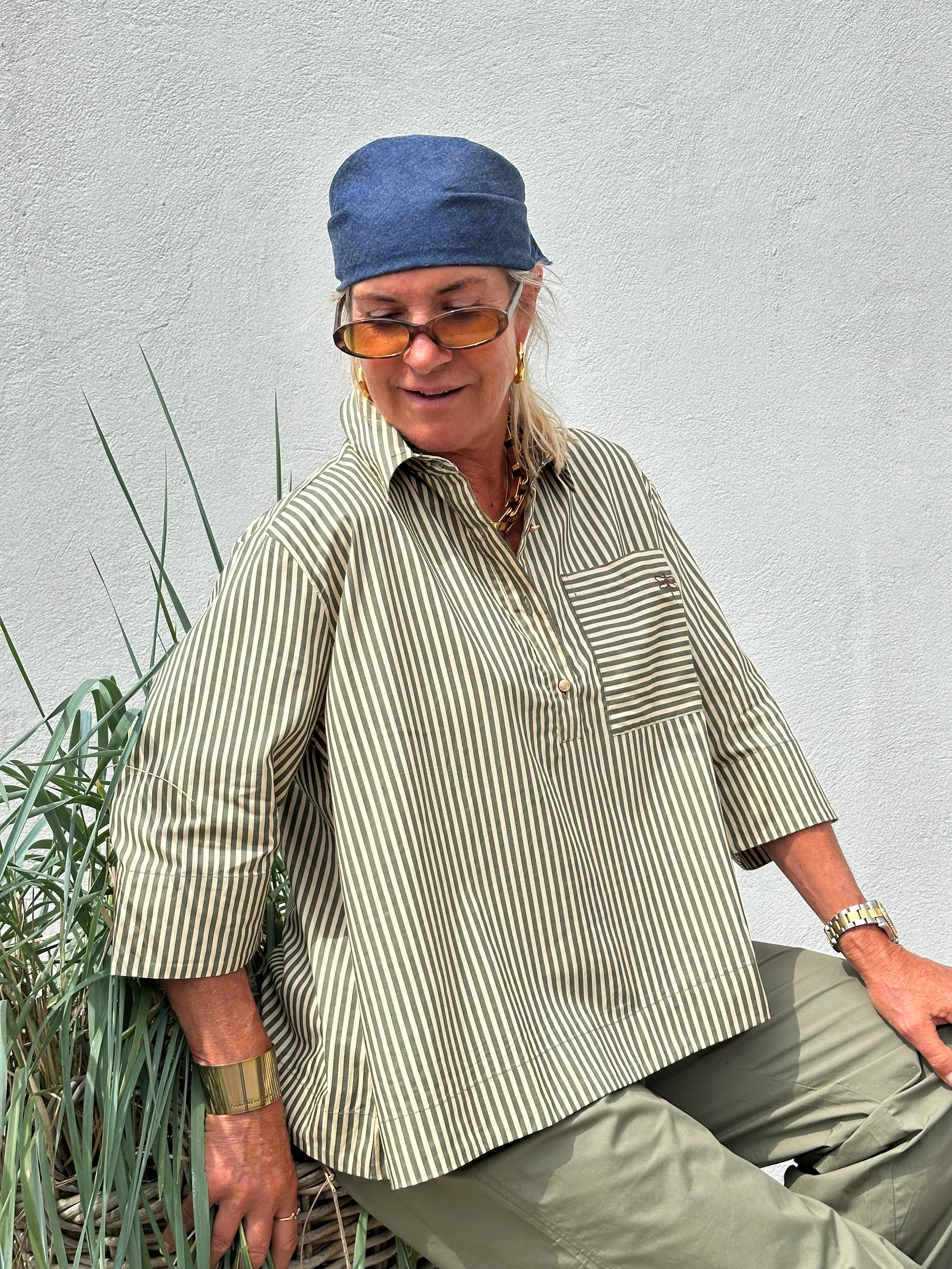 GASPAR PORTO STRIBET BLUSE