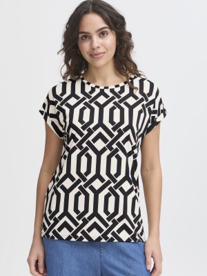 FRSEEN TEE CREME/SORT T-shirt