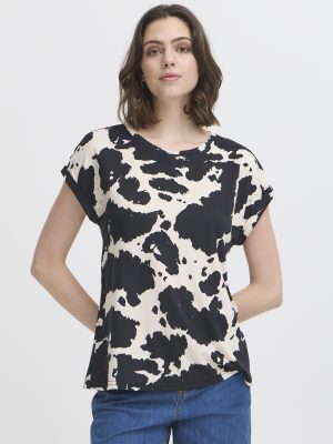 FRSEEN TEE 1 SORT/RÅHVID T-shirt