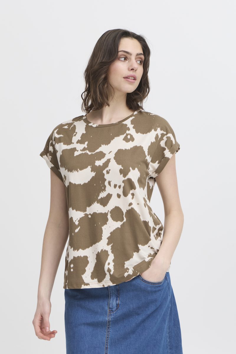 FRSEEN TEE 1 SAND/RÅHVID T-shirt