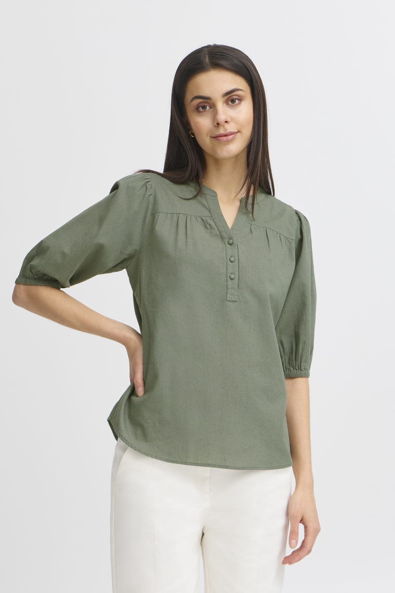 FRMADDIE BL 2 ARMY Bluse