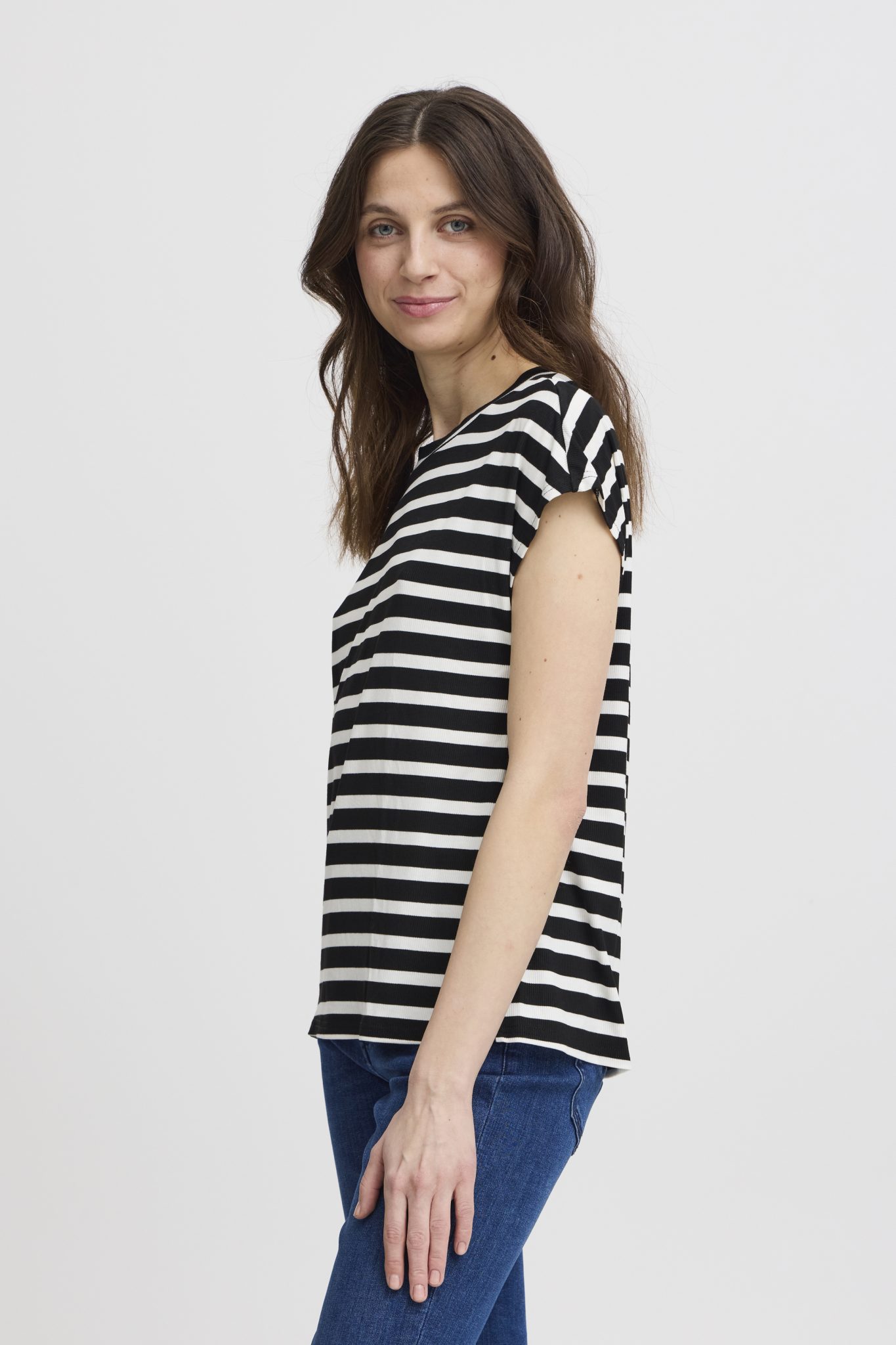 FRCANO TEE 1 NAVY/HVID T-shirt