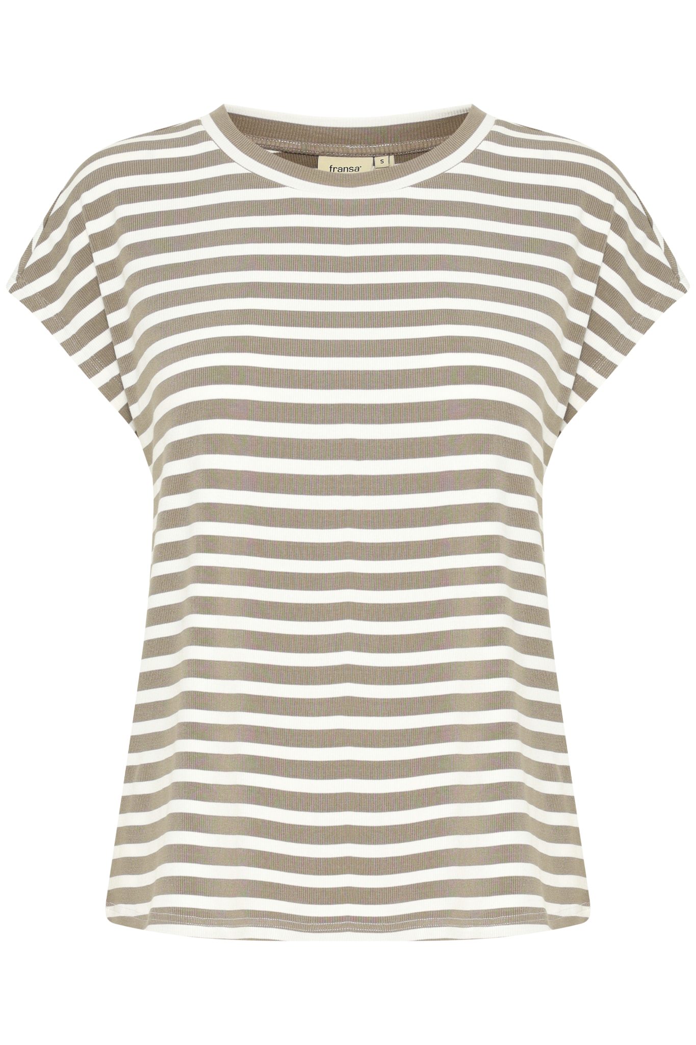 FRCANO TEE 1 SAND/HVID T-shirt - Billede 2