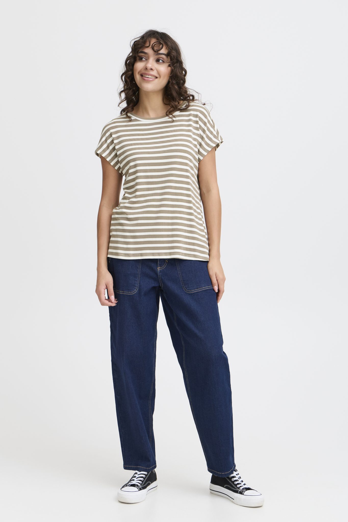 FRCANO TEE 1 SAND/HVID T-shirt