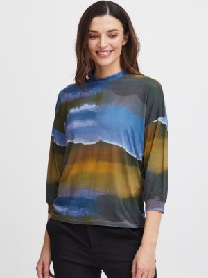 FRCERICA TEE 2 BLÅ Bluse