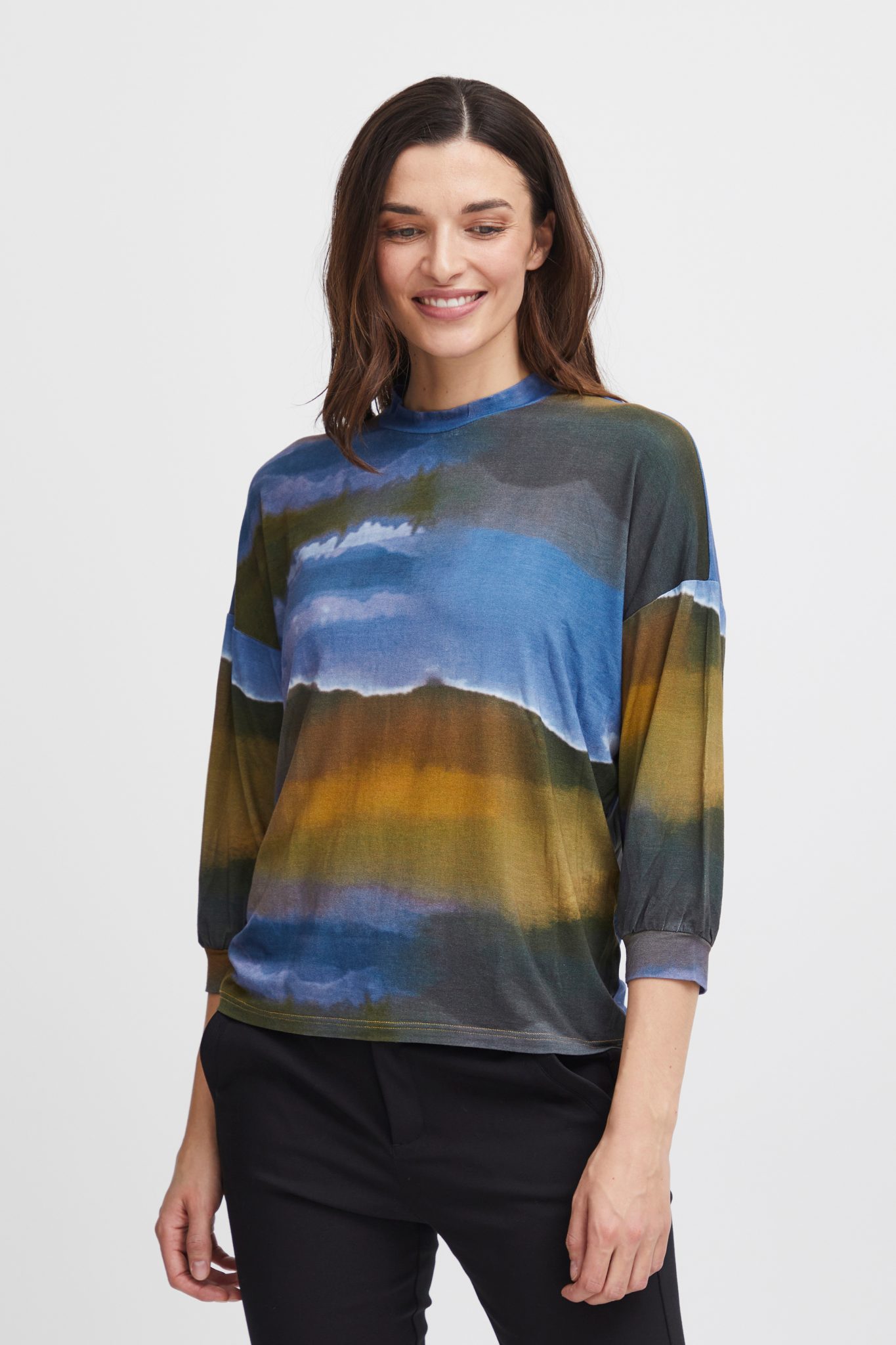 FRCERICA TEE 2 BLÅ Bluse