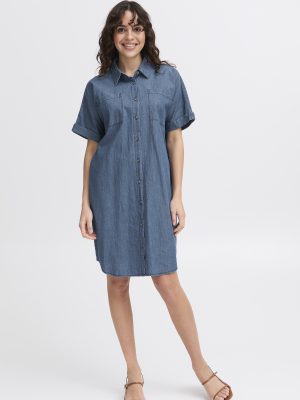 FRKINDRA DR 3 DENIM Kjole