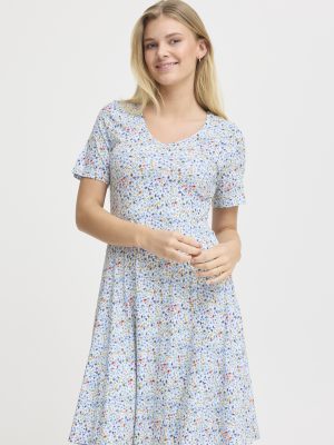 FRDOTTIE DR 8 BLÅ M/BLOMST Kjole