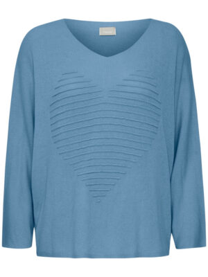 FXANA BLUSE LYSBLÅ Strik