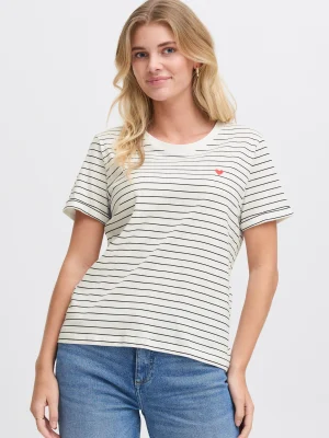 FRAMORA TEE 1 HVID/SORT T-shirt