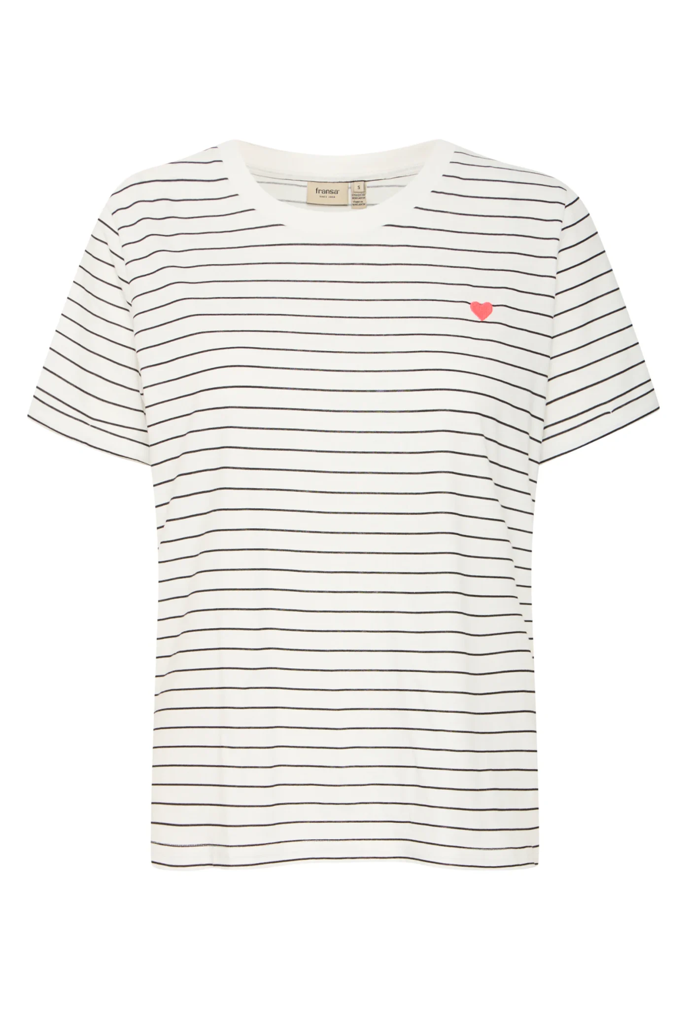 FRAMORA TEE 1 HVID/SORT T-shirt - Billede 2