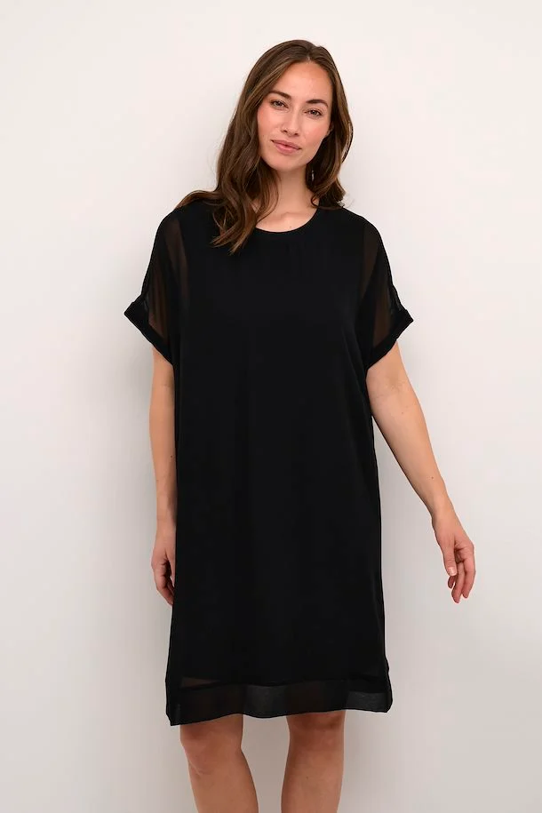 CUCHELLA CHIFFON SORT Kjole