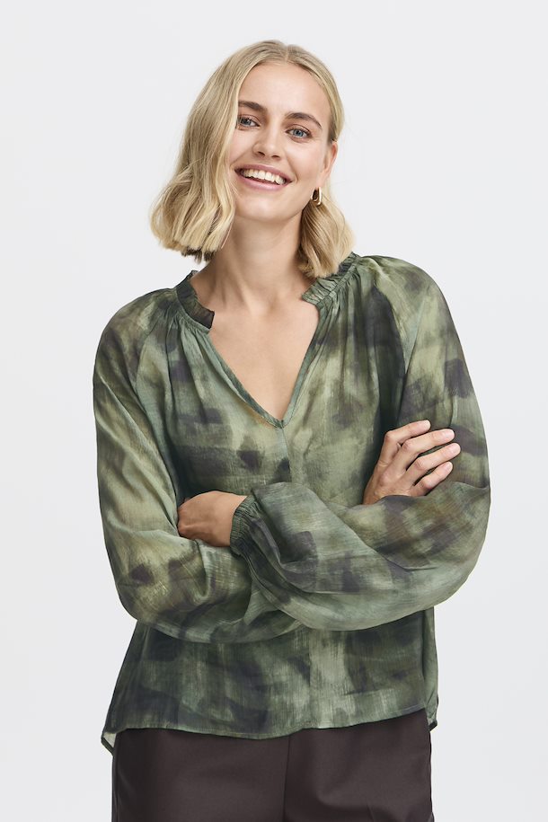 FRILLI BL 2 GRØN Bluse