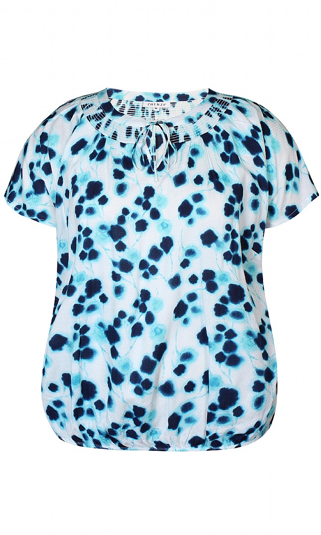 GLORIA BLÅ/TURKIS Skjorte - Billede 2