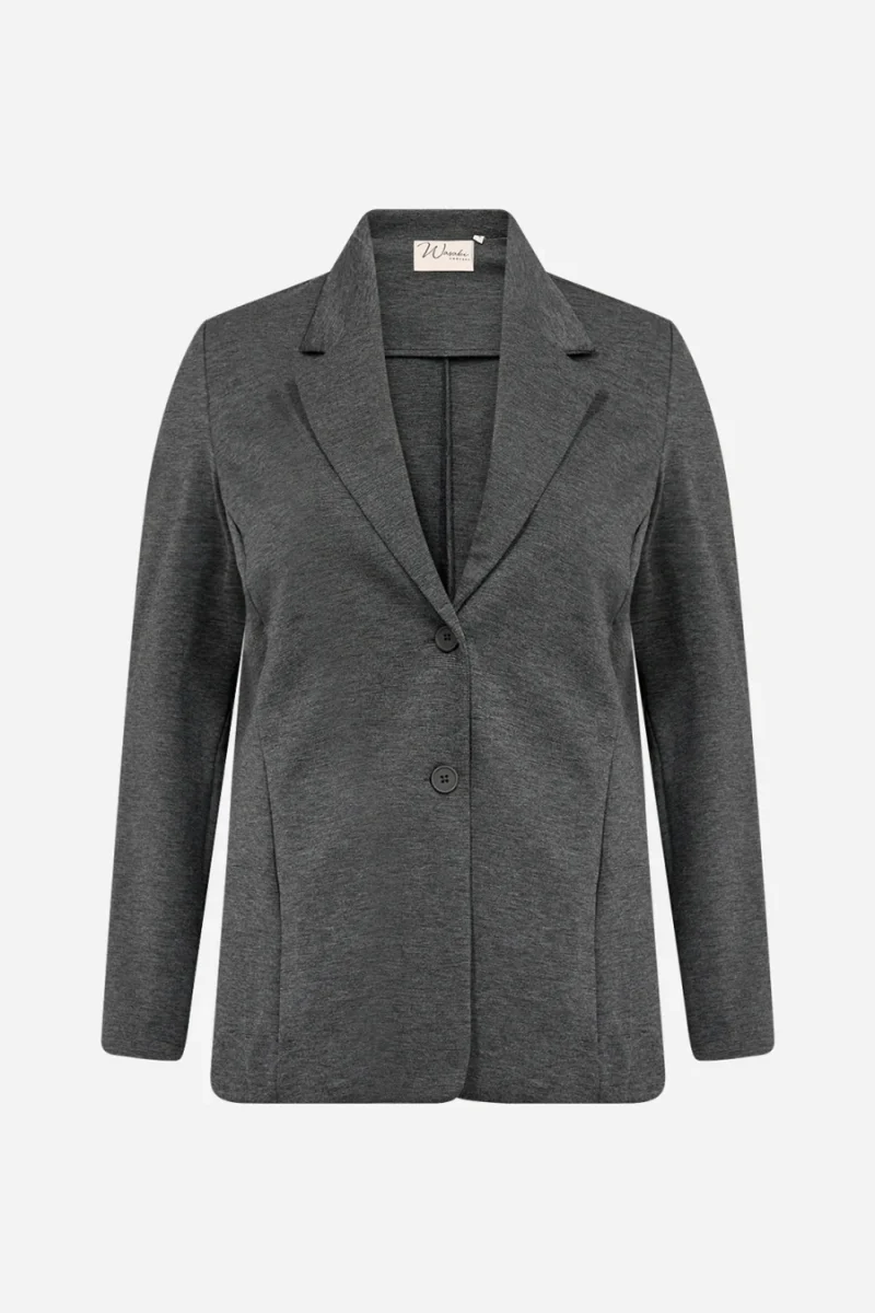 WA-SINA 1 GRÅMELANGE  Blazer - Billede 2