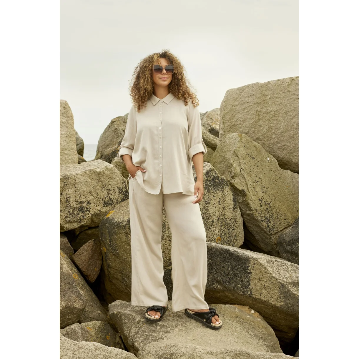 HYLA 794 SAND Skjorte