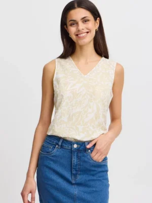 FRMADDIE TOP SAND/HVID Top