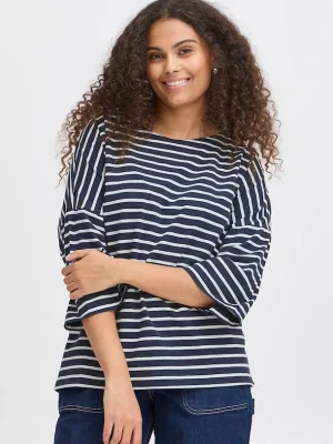 FRSIVA TEE 6 NAVY/HVID T-shirt