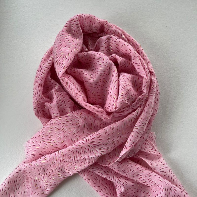 C-161 LYSRØD/PINK MED GULD Tør