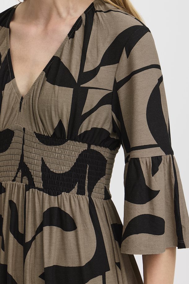 FRSAVOY DR 2 VALNØD/SORT Kjole - Billede 3